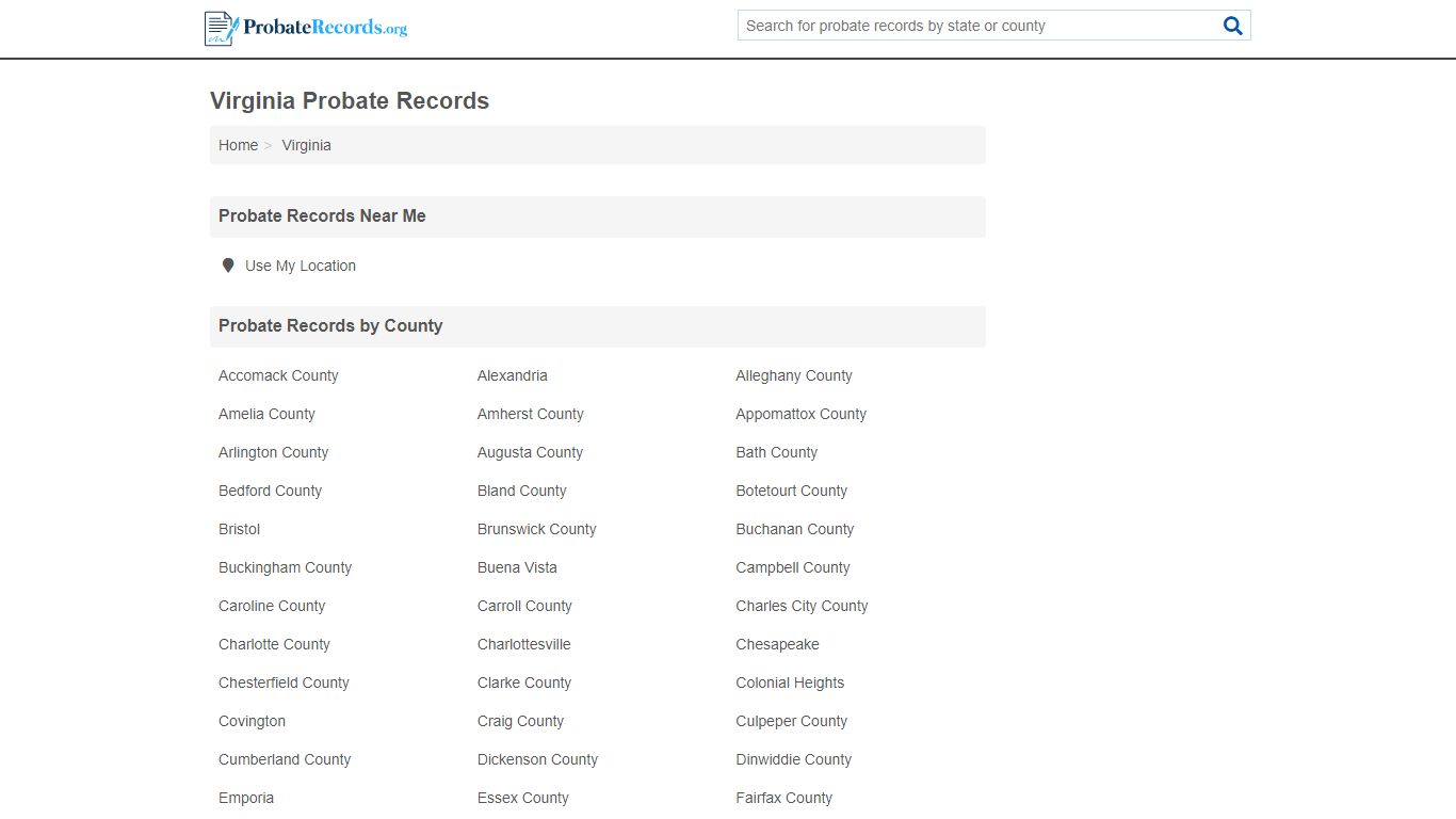 Virginia Probate Records